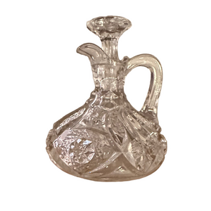 Vintage Libby Corinthian Cut Glass Cruet